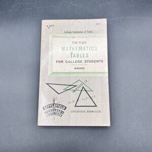 Vtg 1964 Five Place Mathematics Tables College Bigsbee Littlefield Adams
